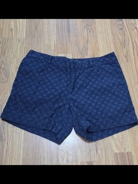 Banana Republic Black Eyelet Bermuda Shorts